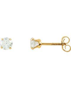 14kt Yellow CZ Earrings