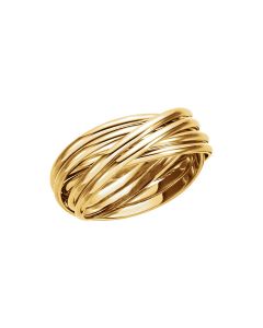 14kt Yellow 6-Band Rolling Ring Size 8