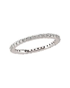 14kt White 1/2 CTW Diamond Eternity Band Size 5