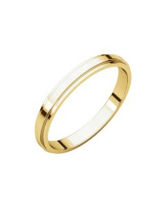 14kt Yellow 2.5mm Flat Edge Band