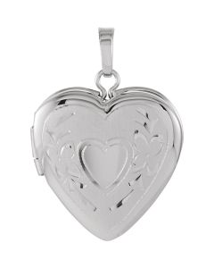 Sterling Silver 22.25x16mm Heart Shape Locket