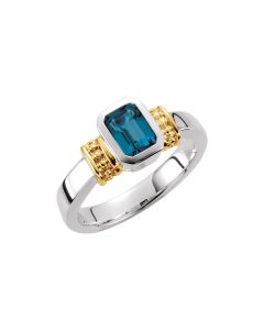 Genuine London Blue Topaz Ring