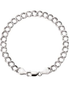 Sterling Silver 5.5mm Hollow Paralleo Charm 7