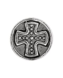 Sterling Silver 10.5x7.5mm Cross Cylinder Bead