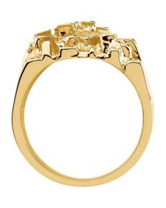 Gents Nugget Mounting 14K Yellow Gold 17.00X18.00 Mm