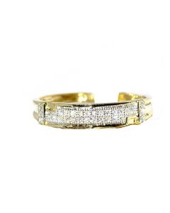 10K Gold Wedding Band Ring 0.12ctw Diamond