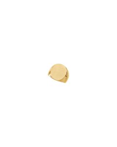 14kt Yellow 22x20mm Gents Signet Ring with Brush Finish