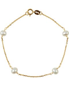 14kt Yellow 4-4.5mm Pearl Youth 6