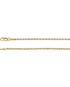 14kt Yellow 1.85mm Rope Chain 18