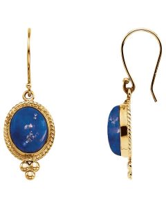 Lapis Cabochon Earrings