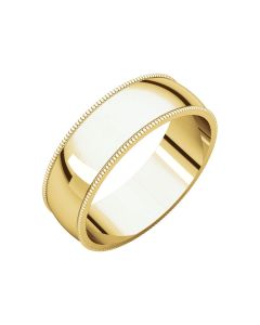 14kt Yellow 6mm Light Milgrain Band