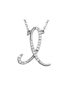 Diamond Initial Necklace 