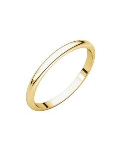 18kt Yellow 2mm Half Round Band