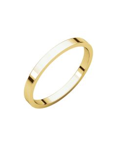 14kt Yellow 2mm Flat Band