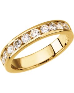 14kt Yellow 3/4 CTW Diamond 11 Stone Anniversary Band Size 6