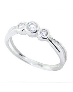 1/5cttw Diamond Anniversary promise Ring 14K White Gold