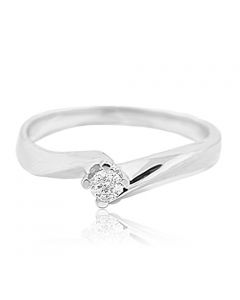 Promise Ring 0.08ct Diamond 10K White Gold