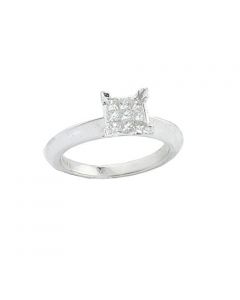 Engagement Ring 0.33cttw 14K White Gold Bridal