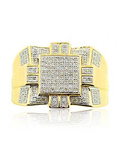 Diamond Mens Diamond Ring Fashion 1/3cttw 10K White Gold Pinky