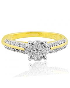 Diamond Engagement Ring for Her 10k Yellow Gold 0.30ctw(i2/i3, I/j)