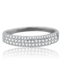 i2/i3, i/j Midwest Jewellery 10K White Gold Wedding Band Anniversary Ring Genuine Diamonds 1/5ctw