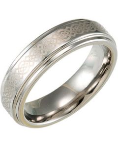 LASER POLISHED RIDGED BAND N\A  9.5 ONE PIECE