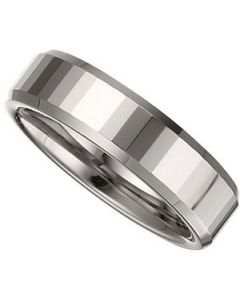 BEVELED AND FACETED BAND N\A  9.5 ONE PIECE