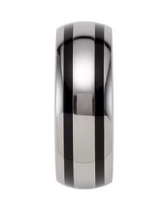DOME BAND WITH BLACK ENAMEL N\A  10 ONE PIECE