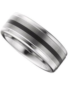 BAND WITH BLACK ENAMEL N\A  8 ONE PIECE