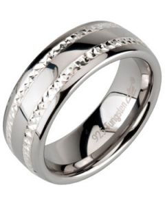 SWISS CUT BAND W/STER INLAY N\A  8 ONE PIECE