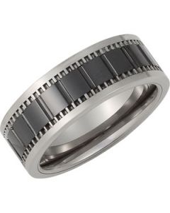 CERAMIC RIDGED BAND N\A  11 ONE PIECE
