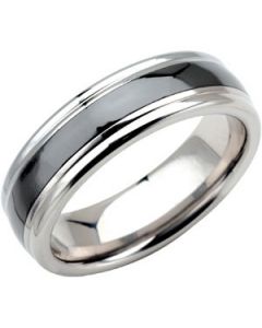 BAND WITH CERAMIC INLAY N\A  6 ONE PIECE