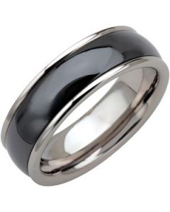BAND WITH CERAMIC INLAY N\A  10 ONE PIECE
