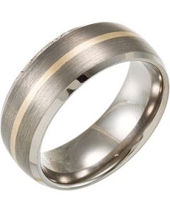 14K INLAY SLIGHT DOME BVLD BND N\A  10.5 ONE PIECE