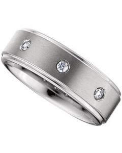 RIDGED DIAM STEEL BEZEL BAND N\A  11 ONE PIECE