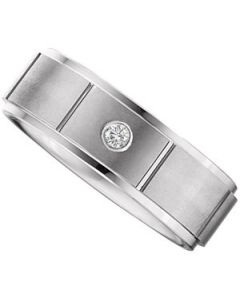 .05 CT RIDGED BAND N\A  SIZE 10.00 ONE PIECE