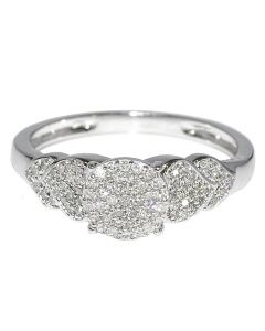 0.25ct Bridal Engagement Ring 10K White Gold 7mm Wide New Promise ring