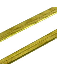 14kt Gold Herring Bone Necklace Lobster Clasp 3.5mm Wide 18 Inch Long