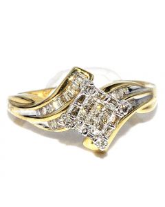 0.5ct Princess Cut Diamond Engagement Ring 14K Yellow Gold