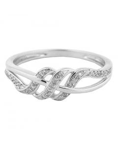 0.10ct Diamond Anniversary Band Ring 10K White Gold 6mm Wide Wedding Band