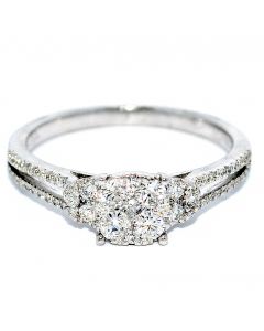0.57ct Diamond Engagement Wedding Ring Split Shoulder 6mm Wide