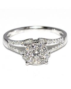 0.5ct Diamond Ring Engagement Wedding Ring Split Shoulder 7mm Wide