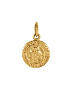 14kt Yellow 8mm St. Christopher Medal