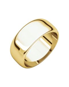 10kt Yellow 8mm Half Round Band