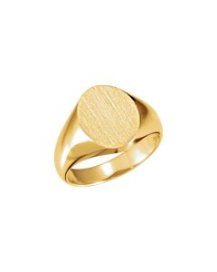 14kt Yellow 12x10mm Oval Signet Ring