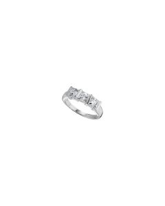 Sterling Silver Cubic Zirconia Ring Size 6