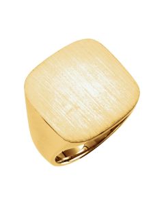 14kt Yellow 20mm Men's Solid Signet Ring 