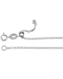 Sterling Silver Adjustable Rolo Chain 1.5mm 