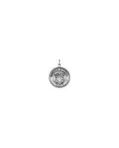 Sterling Silver 18mm Round St. Christopher Medal U.S. Navy Medal 18