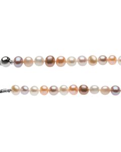 Sterling Silver Freshwater Cultured Pearl 7.75